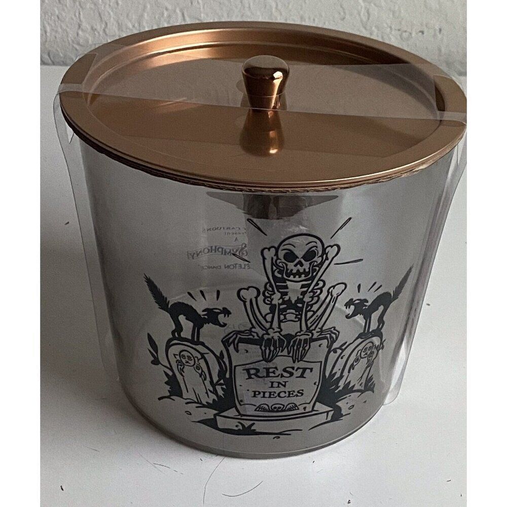 Disney Store Parks Skeleton Dance Ice Bucket Tongs Silly Symphony Halloween NEW‎